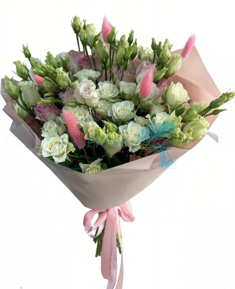 Букет цветов из: Розы и Лизиантусы
